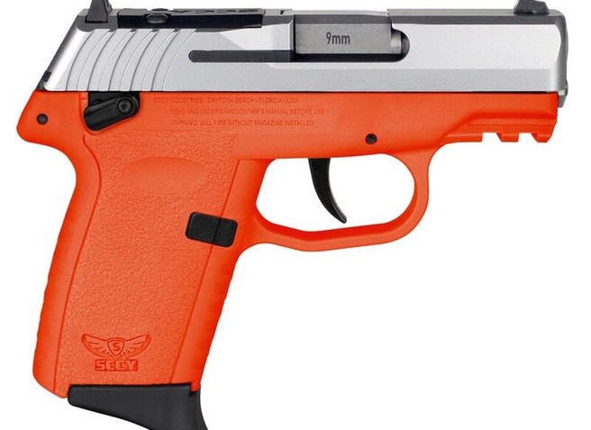 SCCY Industries CPX-1 Gen3 9mm, 3.1" Barrel, Orange, Thumb Safety, 10rd