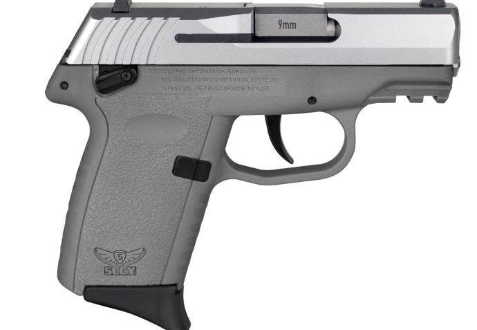 SCCY CPX-1 Gen 3, 9mm, 3.1" Barrel, Stainless Slide, Gray Ambidextrous Safety, 3 Dot Sights, 10rd