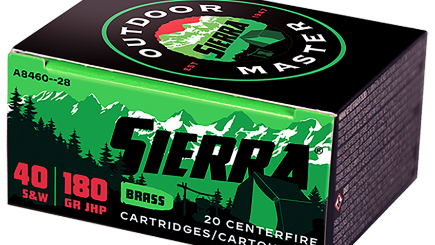 40 S&W – 180 Grain JHP – Sierra Outdoor Master – 20 Rounds