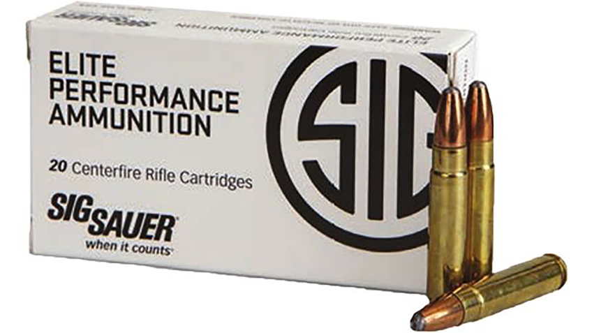 SIG SAUER Elite Perfomance 300 HAM’R 125 Grain Soft Point Brass Cased Centerfire Rifle Ammo, 20 Rounds, E300HAMRPH1-20