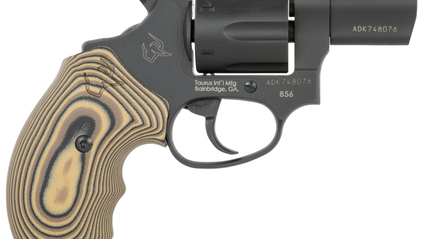 Taurus 856 .38 Special, 2" Barrel, Matte Black Carbon, Brown VZ Cyclone Grip, 6rd