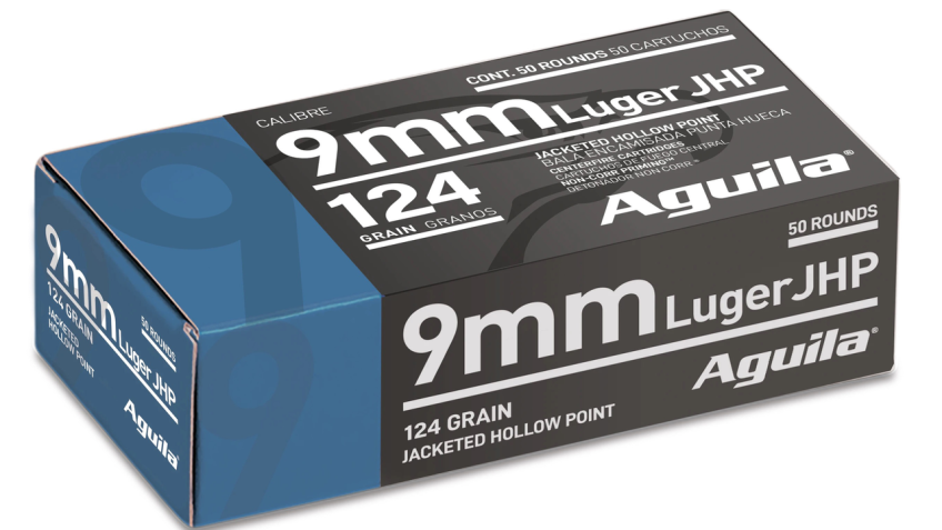 Aguila Personal Defense 9mm, 124gr, Jacketed Hollow Point, 50rd Box