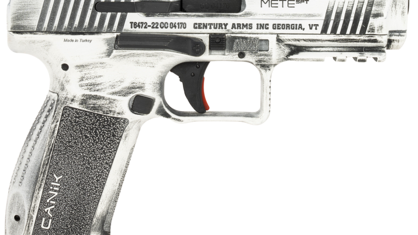 Canik Mete SFT 9mm, 4.46" Barrel, Picatinny Rail, Distressed White, Optics Ready, 18rd