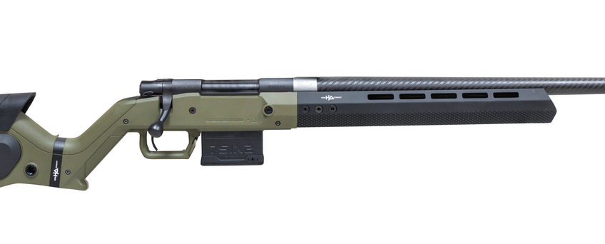 Howa 1500 Hera 308 Win, 24" CF Threaded Barrel, OD Green H7 Chassis, 5rd