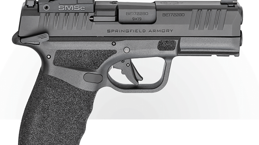 Springfield Hellcat Pro OSP Shield SMSC 9mm, 3.70" Barrel, Optic Ready-Serrated-Shield SMSC Slide, Rail, 15rd