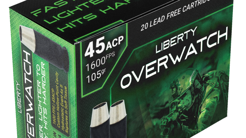 Liberty Ammunition LAOW451051600 OverWatch 45 ACP 105 gr 20 Rounds