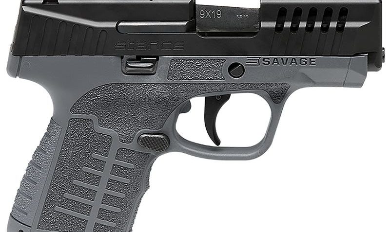 Savage Stance MC9 9mm, 3.2" Barrel, Black Slide, Gray, 3 Dot Sights, No Manual Safety, 10rd