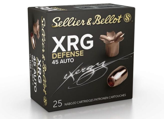 45 ACP – 165 Grain SCHP – Sellier & Bellot XRG Defense – 25 Rounds