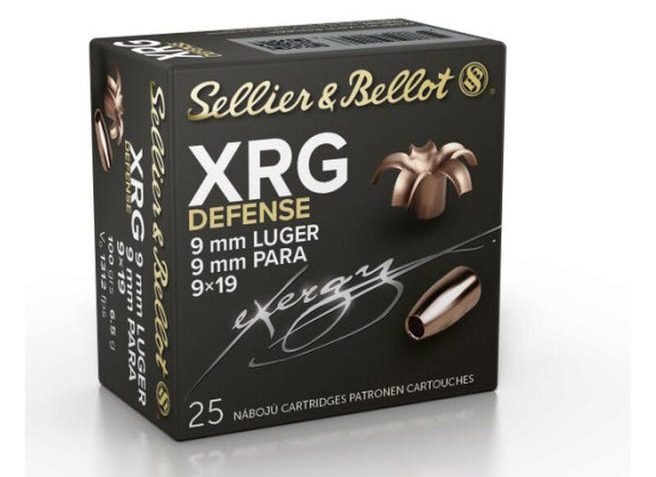 9mm – 100 Grain SCHP – Sellier & Bellot XRG Defense – 25 Rounds