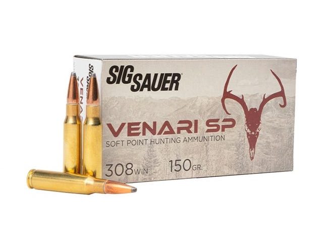 Sig Sauer V308SP150-20 Venari 308 Win 300 Win Mag 150 Gr Soft Point SP 20 Bx/