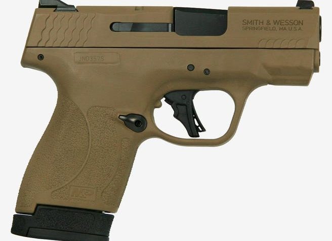 M&P Shield Plus 9mm FDE w Thumb Safety BLK 3.1in 10/13rd mags