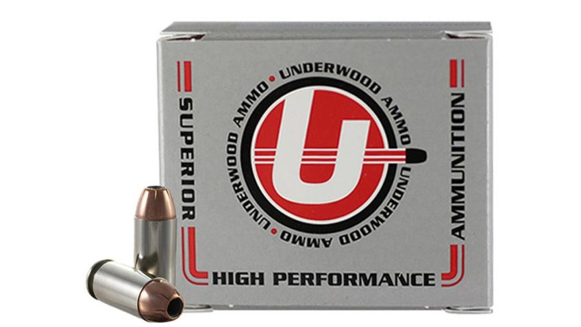 Underwood Ammo .40 S&W 155 Grain Jacketed Hollow Point Nickel Plated Brass Cased Pistol Ammo, 20 Rounds, 223