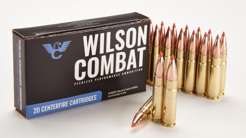 Wilson Combat Hornady V-MAX .300 AAC Blackout 110 Grain Brass Cased Pistol Ammunition, 20 Round, A300BLK-110-VMAX-20RD