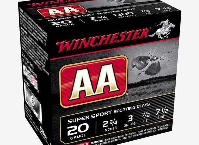 Winchester AA 20 Gauge 7/8 oz 2.75in Centerfire Shotgun Ammo, 100 Rounds, AASC207VP