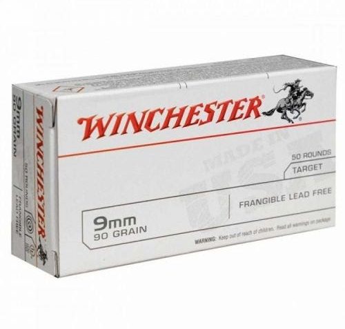 Winchester USA 9mm 90 Grain Lead-Free Frangible – 50 Round