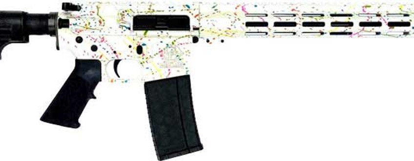 GLFA Gl-15 RIA 223 Wylde, 16" Barrel, ORC Sbtb Splatter White, Nitride 30rd