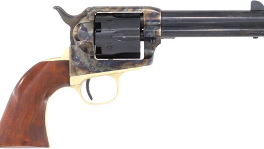 Cimarron Model P Blackpowder 44 Cal, 4.75" Barrel, Blued, Walnut Grips, 6rd