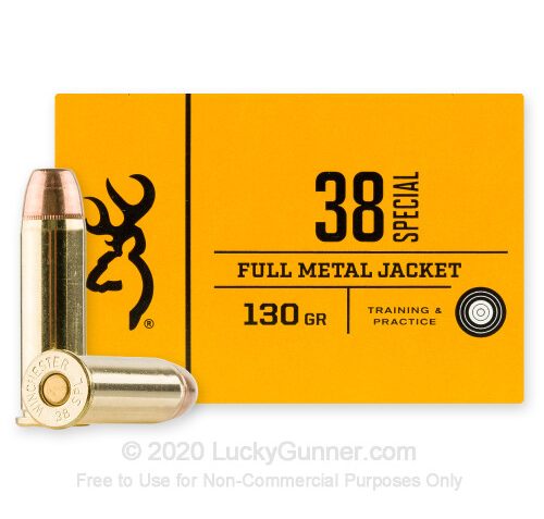 38 Special – 130 Grain FMJ – Browning – 500 Rounds