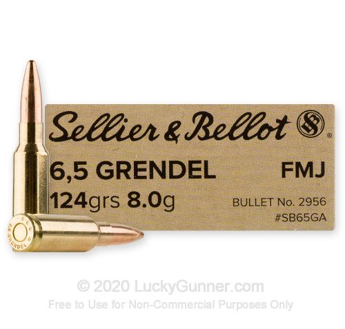 6.5 Grendel – 124 Grain FMJ – Sellier & Bellot – 20 Rounds