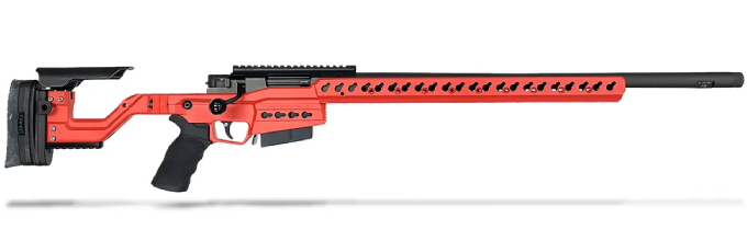 Accuracy International AT-X 6.5 Creedmoor Red 24″ 5/8″-24 Threaded Fixed Stock Rifle 29824R2-FI-65C-24