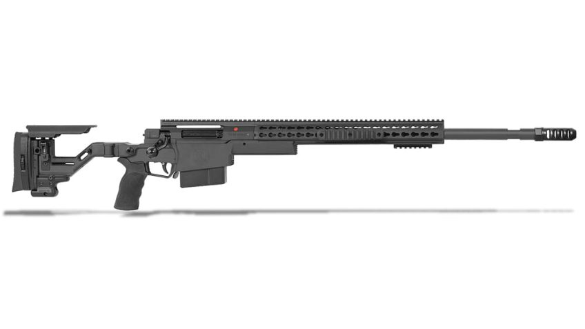 Accuracy International AXSR .300 PRC 27″ 3/4″-24 Threaded Bbl Black Folding Rifle w/Brake SR30P27MBL