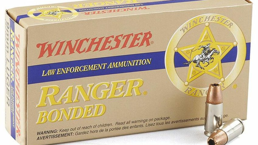 Winchester Ranger ONE 9mm Luger 147 Grain Hex-Vent Bonded JHP Law Enforcement Nickel Plated Brass Cased Pistol Ammo, 50 Rounds, ZRA9B1