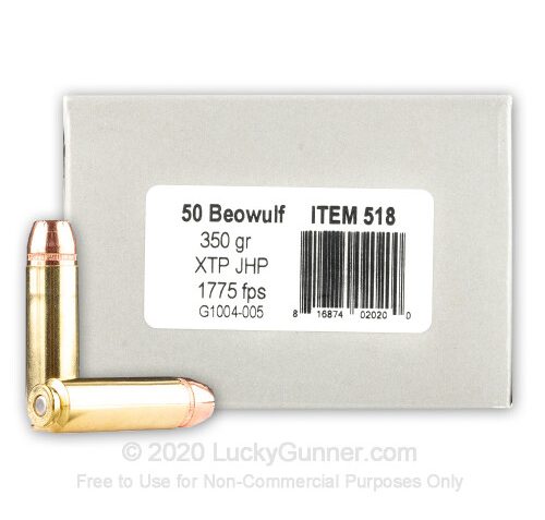 50 Beowulf – 350 Grain XTP – Underwood – 20 Rounds