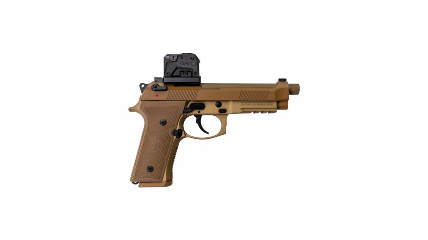 Beretta M9A4 9mm, 6.1" Threaded Barrel, Flat Dark Earth, Steiner Optic, 18rd