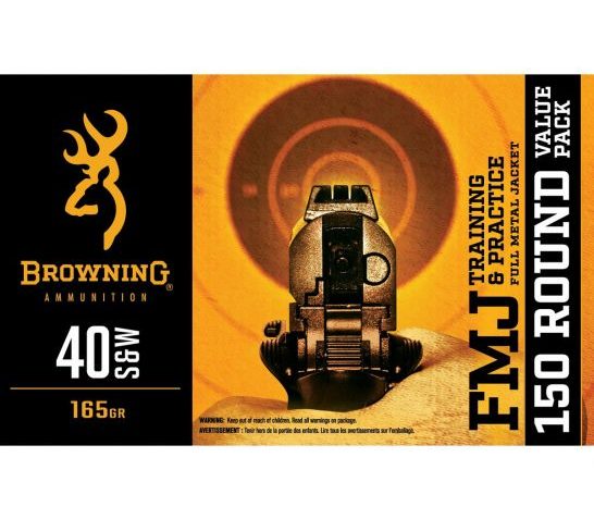 Browning 40 S&W 165 gr FMJ 150 Round Value Pack