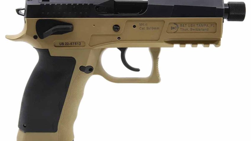 B&T MK II 9mm 4.3″ MS FDE Pistol w/(2) 17rd Mags BT-510001-CT