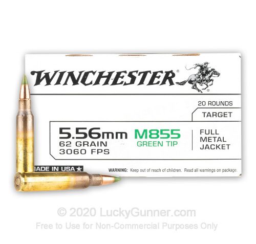 5.56×45 – 62 Grain FMJ M855 – Winchester – 1000 Rounds