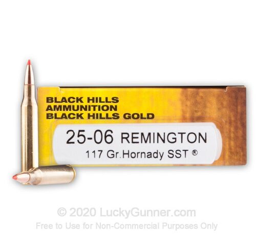 25-06 Rem – 117 Grain Hornady SST – Black Hills Gold – 20 Rounds