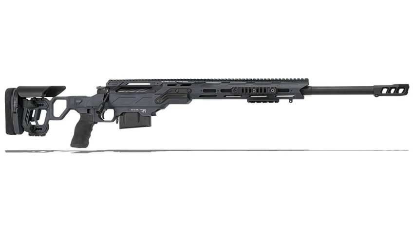 Cadex Defense Patriot Tac Sniper Grey/Black 338 Lapua 27″ 30 MOA Skeleton Rifle CDX33-TAC-338-27-B-MB-HGB