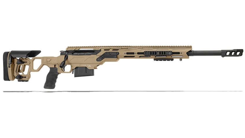 Cadex Defense CDX-30 TAC 6 Creedmoor 24″ 1:7.5″ Bbl Skele-Stock Hybrid Tan/Blk Rifle w/MX1 MB CDX30-TAC-6CM-24-BS20-D2A1N-HTB