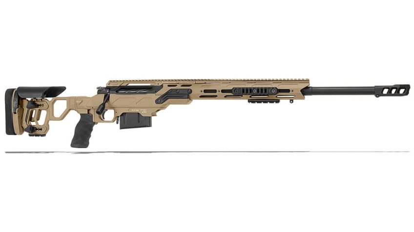 Cadex Defense Patriot Tac Tan/Black 338 Lapua 27″ 30 MOA Skeleton Rifle CDX33-TAC-338-27-B-MB-HTB