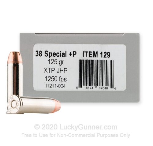 38 Special – +P 125 Grain JHP XTP – Underwood – 20 Rounds