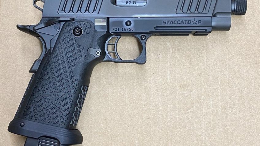 Staccato P DPO 9mm AL Frame DLC Blackout Threaded Barrel