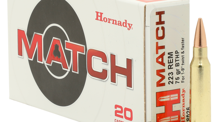 Hornady Match .223 Rem 75 Grain Centerfire Rifle Ammo