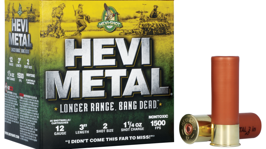 Hevi-Shot HEVI-Metal Longer Range Shotgun Shells – 12 Gauge – #2 – 3