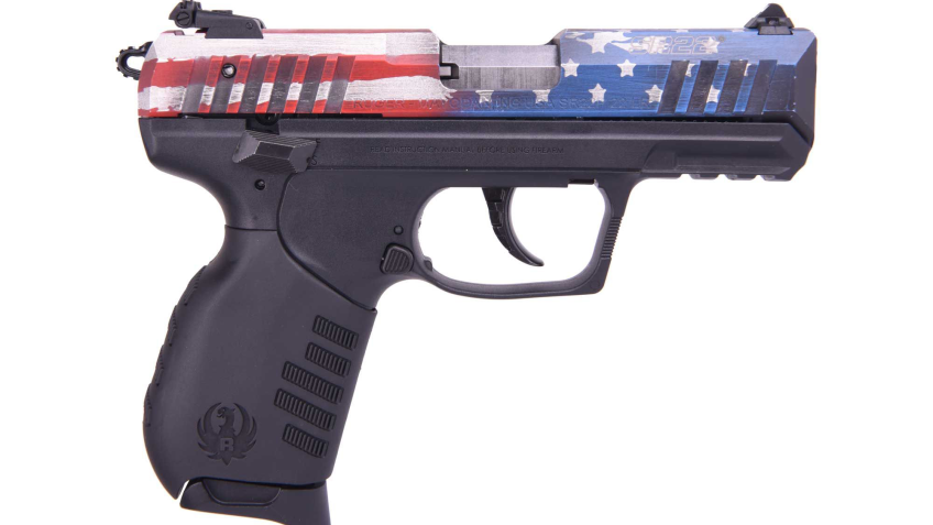 Ruger SR22 Semi-Auto Rimfire Pistol with American Flag Slide