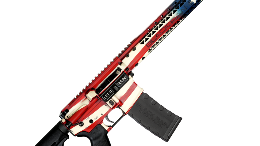 Black Rain Ordnance Patriot Semi-Auto Rifle in Stars & Stripes Cerakote Finish