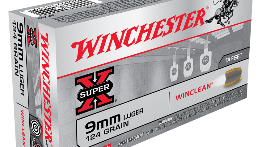 Winchester Super-X Target Handgun Ammo – 9mm Luger – 124 Grain – 50 Rounds