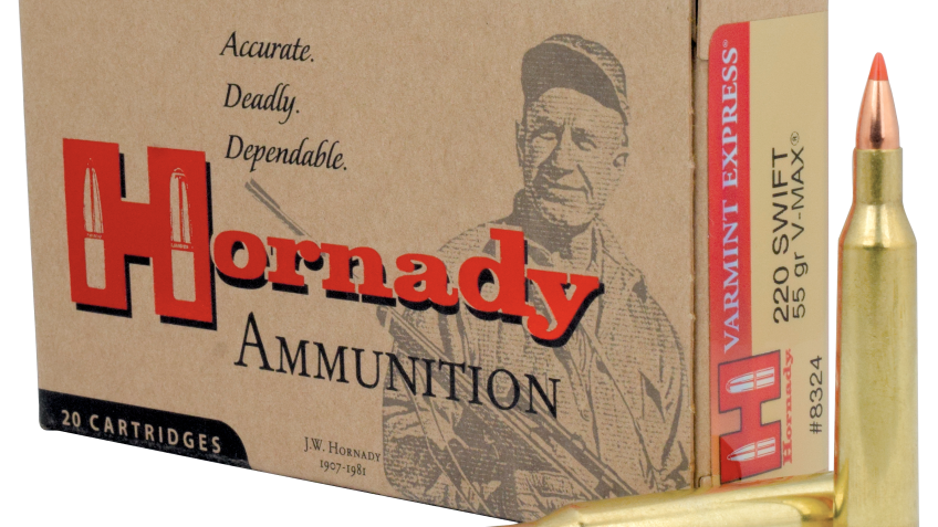 Hornady Varmint Express .220 Swift 55 Grain Centerfire Rifle Ammo