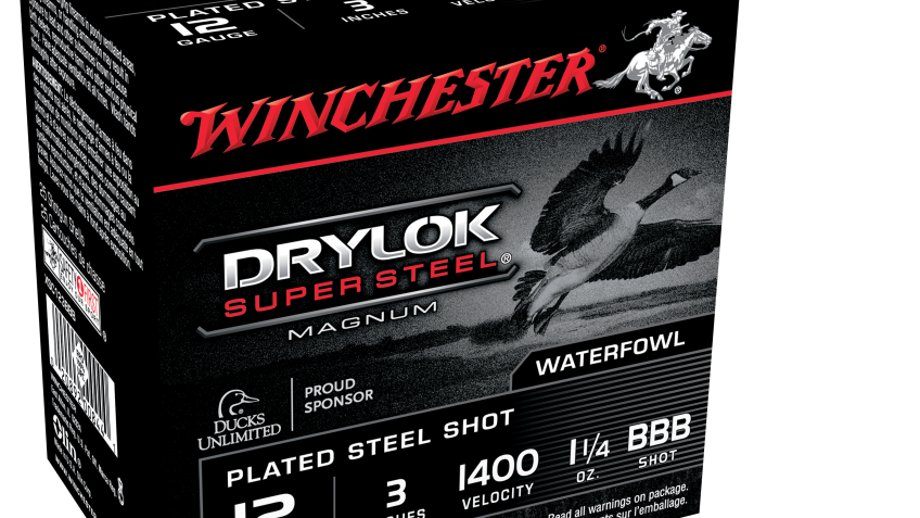 Winchester Super-X Drylok Super Steel Shotshells – 10 Gauge – 1/5/8 oz. – BB Shot – 25 Rounds