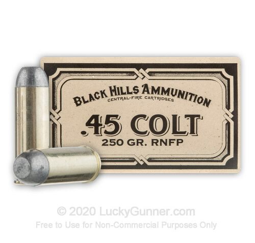 45 Long Colt – 250 Grain RNFP – Black Hills – 50 Rounds