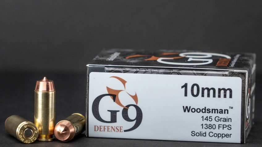 G9 Defense 10mm Auto 145 Grain Copper Solid Brass Cased Pistol Ammo, 20 Rounds, WM-10MM-145A