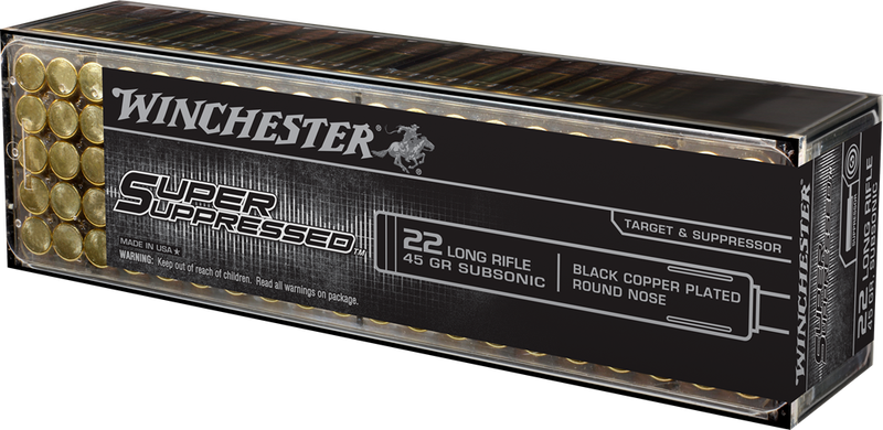 Win Ammo Super Supressed .22lr – 1255fps. 45gr. Lead Rn 800-pk.