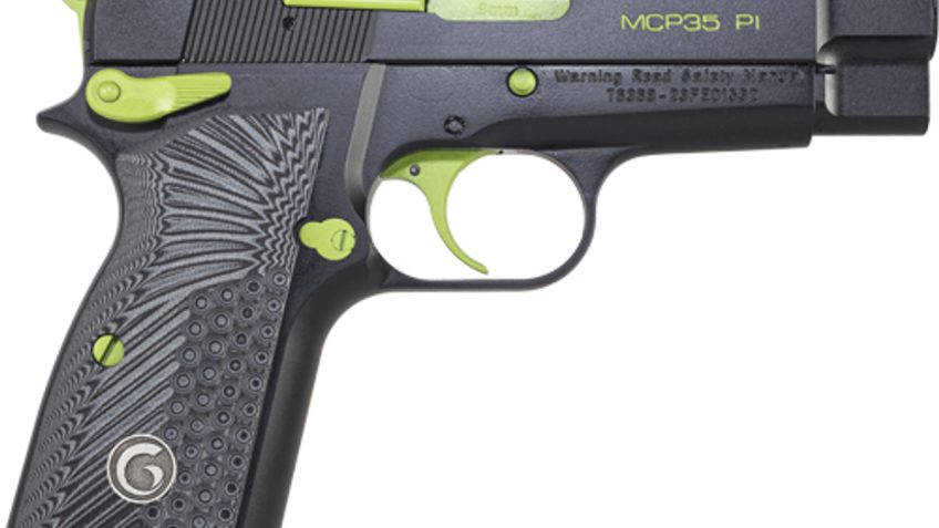 GIRSAN MCP35 PI 9mm, 3.88" Barrel, Black and Green, 15rd