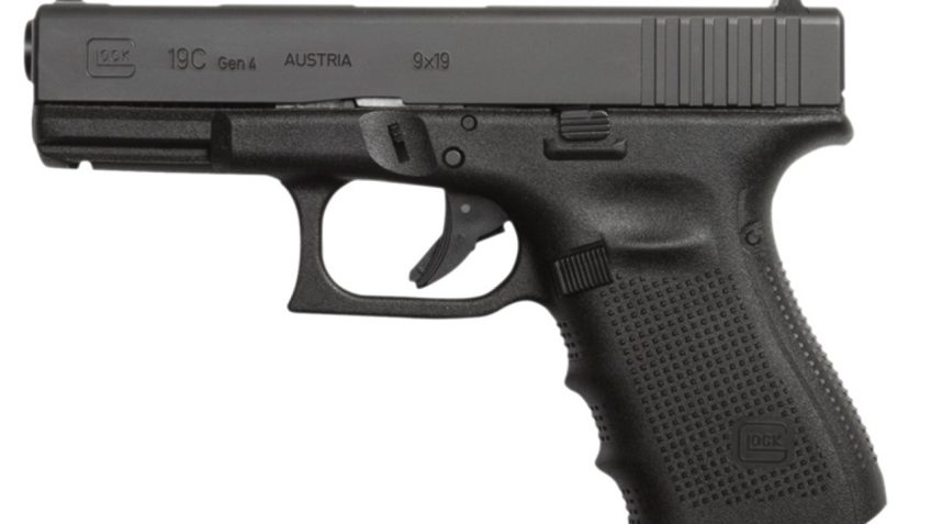 Glock G19 C Gen4, 9mm, 4.01" Ported Barrel, Fixed Sights, Black Nitride, 10rd