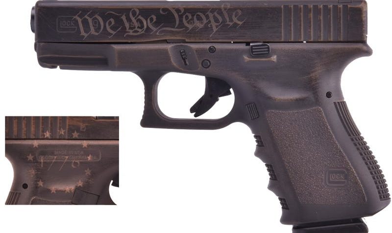 Glock 19 Gen3 Burnt Bronze Battleworn 9mm 4.02″ Barrel 15-Rounds We The People